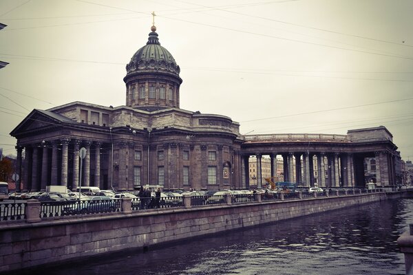 Russia pier of the city of St. Petersburg