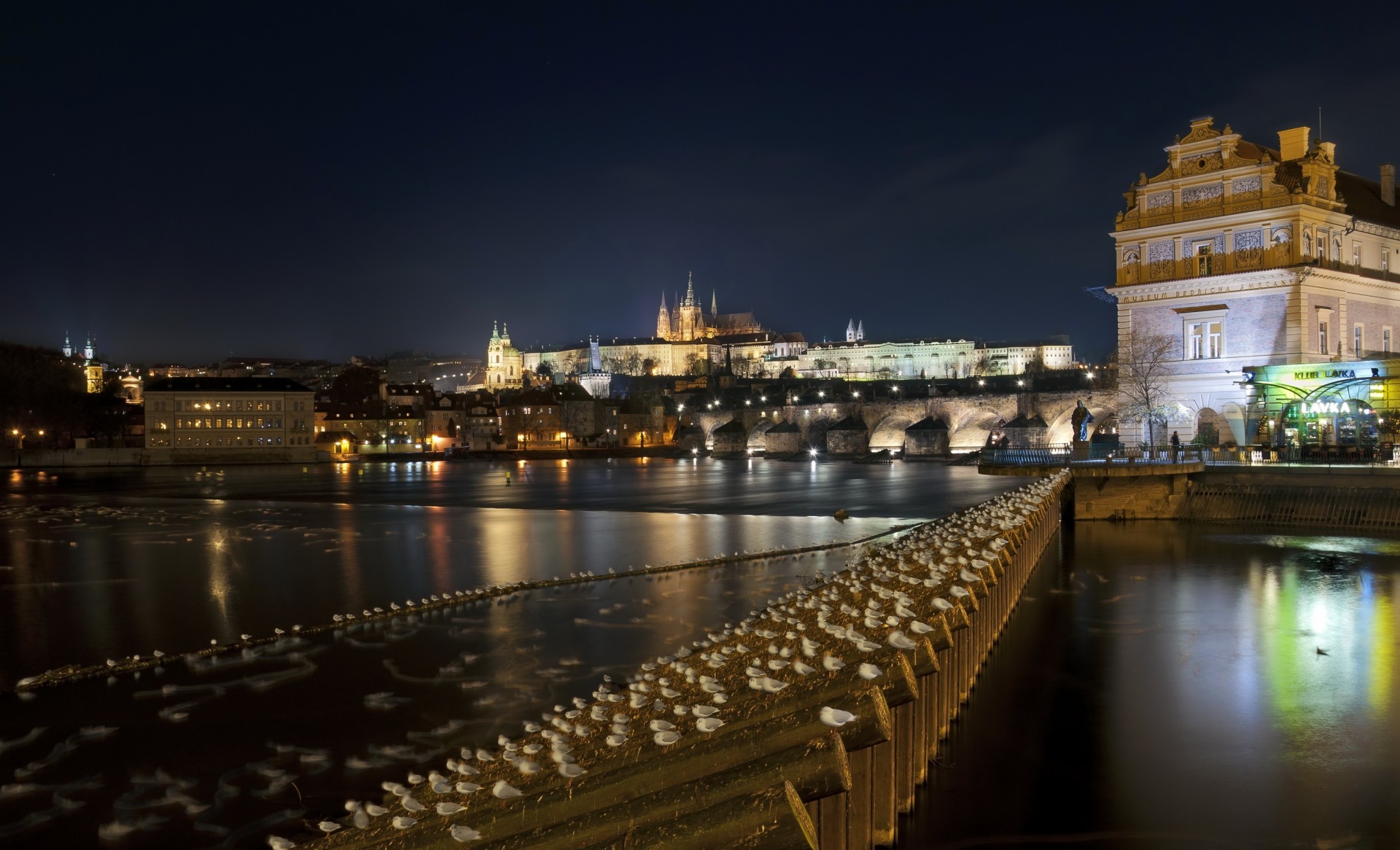 tschechische republik nacht prag stadt