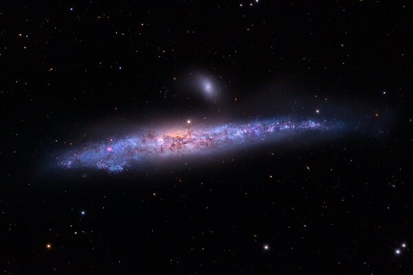 The glow of the galaxy constellation view from space