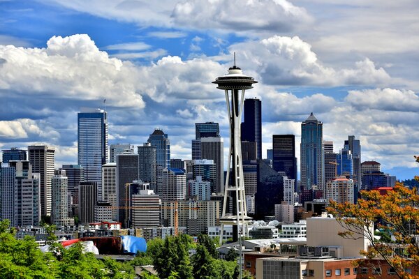 Washington Seattle ciudad rascacielos