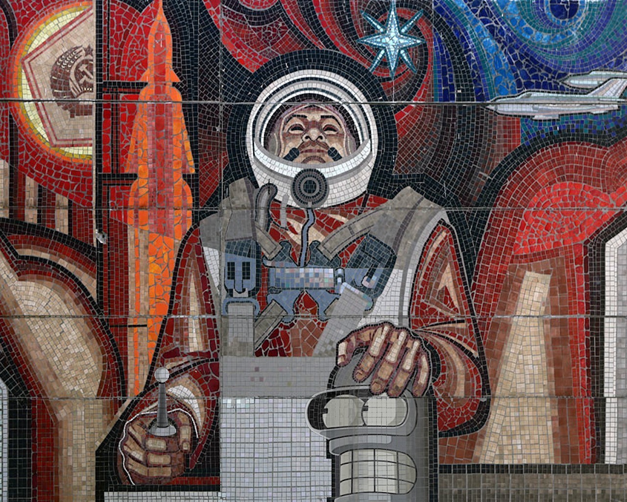 bender cosmonaut mosaic soviet union