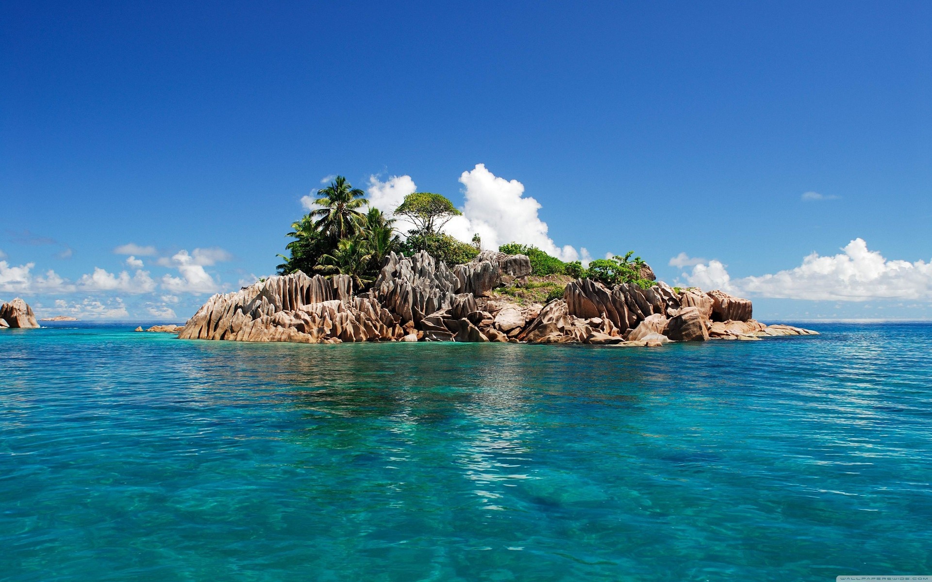 isla nubes agua naturaleza océano