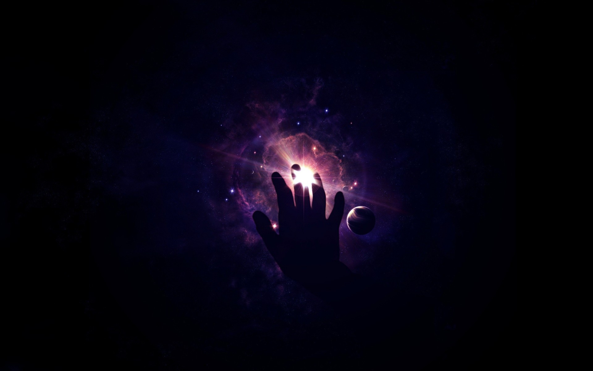 hand licht planet