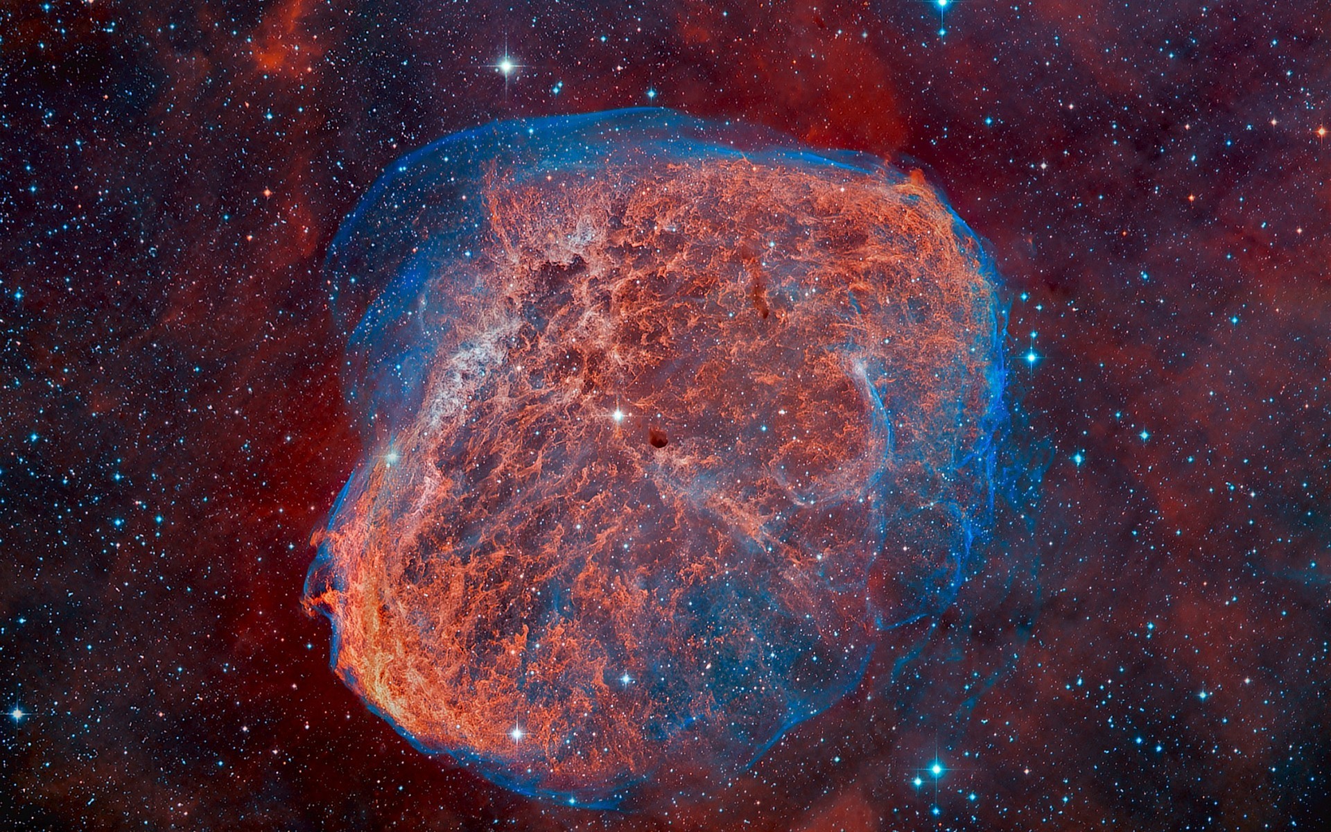 explosion star nebula ngc 6888 the crescent nebula