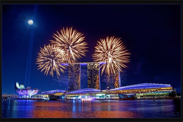 Nachtgrüße in Singapur