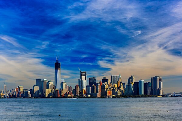 View of houses in Manhattan during the day