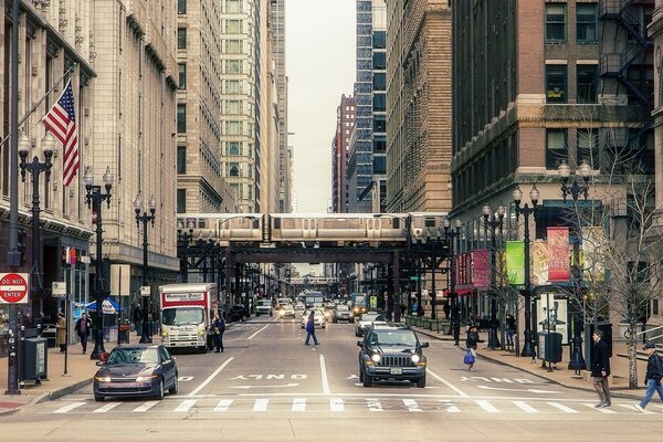 Graue Gebäude in Chicago