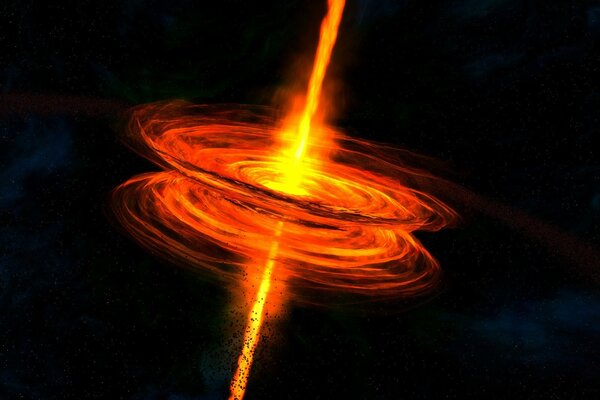 The birth of a quasar in a distant galaxy