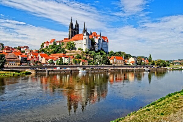 Czech Republic on the river bank