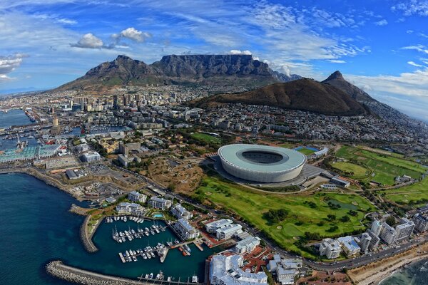 Top view of South Africa