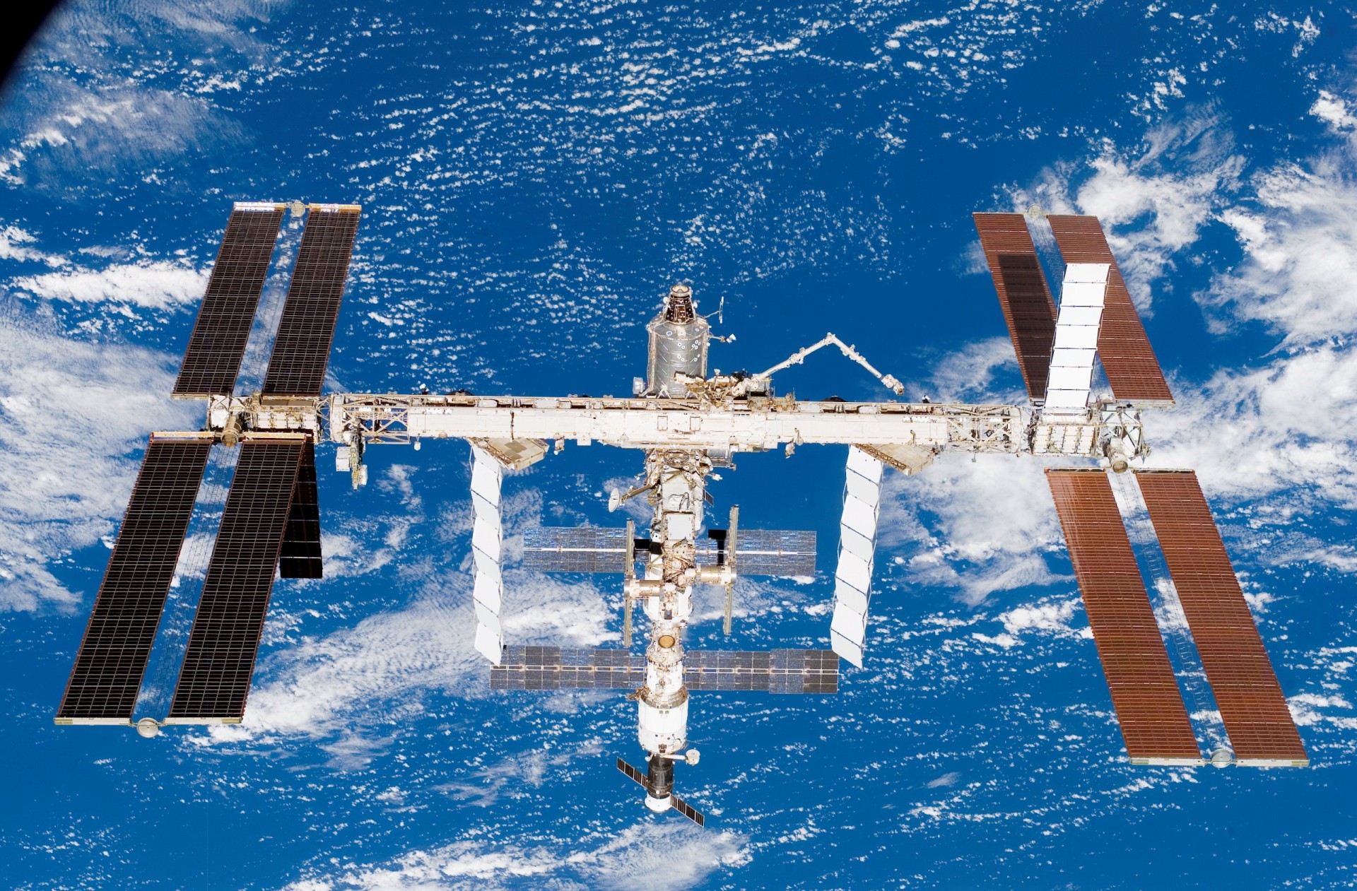 ms station in orbit earth from space