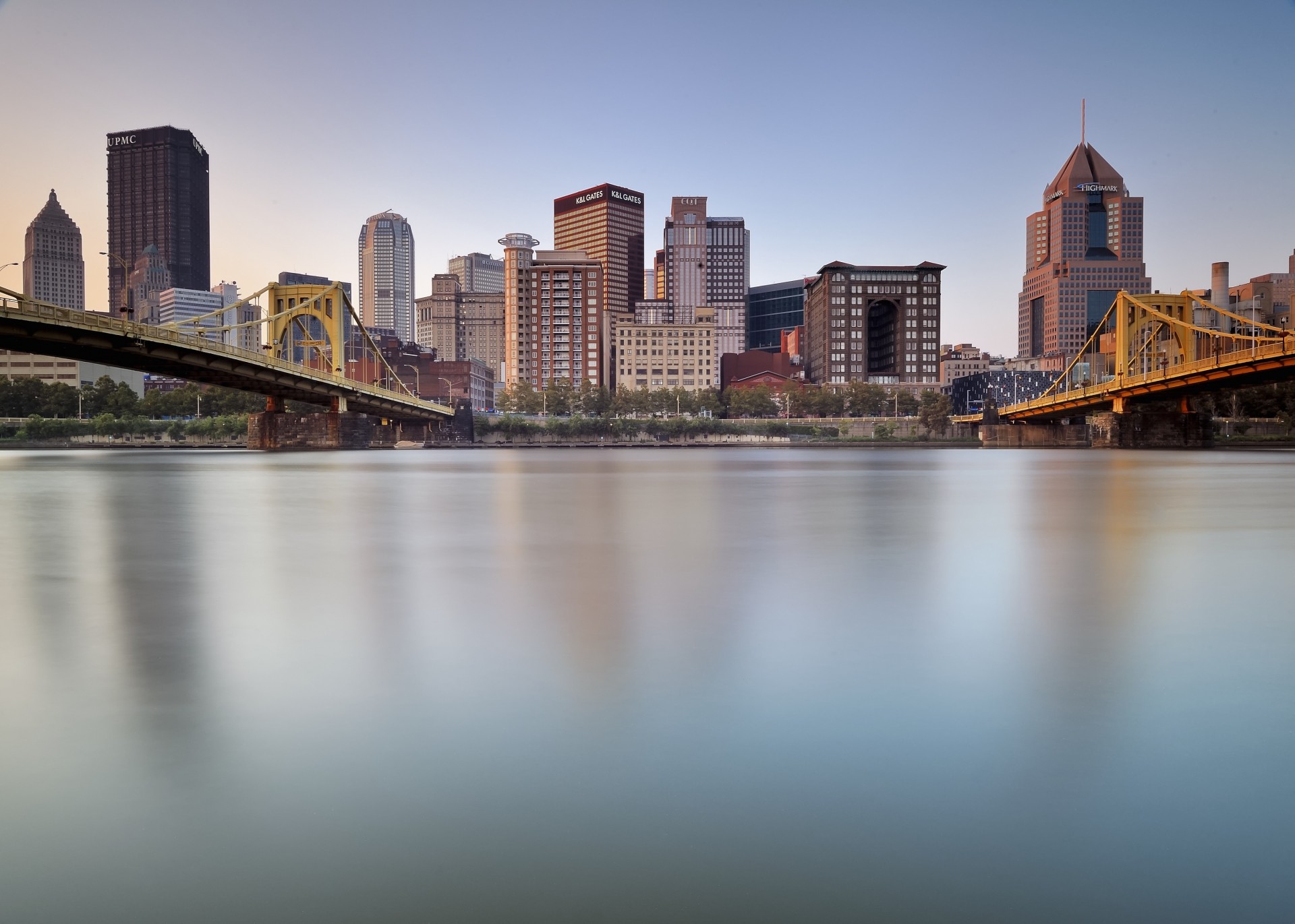 rivière pont pittsburgh bâtiment pittsburgh