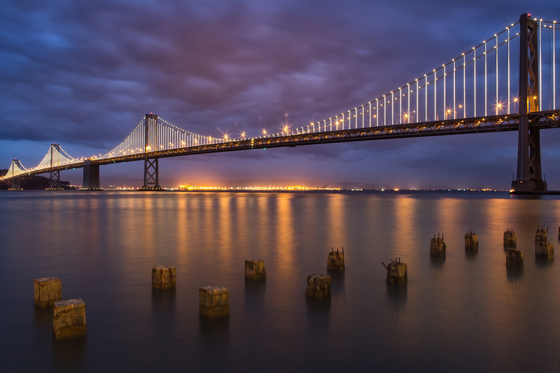 an francisco twilight bay bridge south beach ca