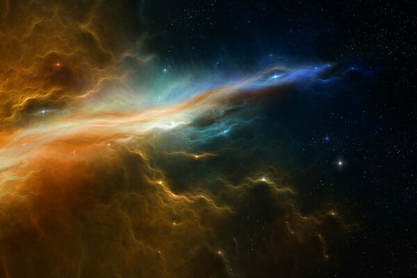 Fantastic nebula. Starlight