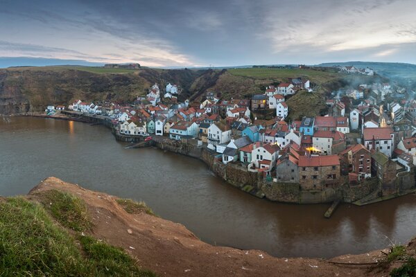 Invierno en el Norte de Yorkshire de Inglaterra