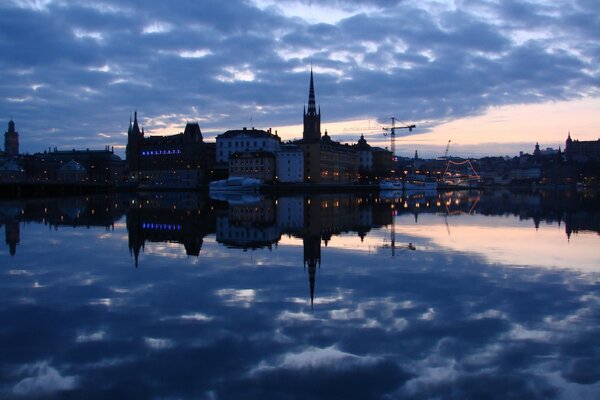 Schönes, abendliches Stockholm