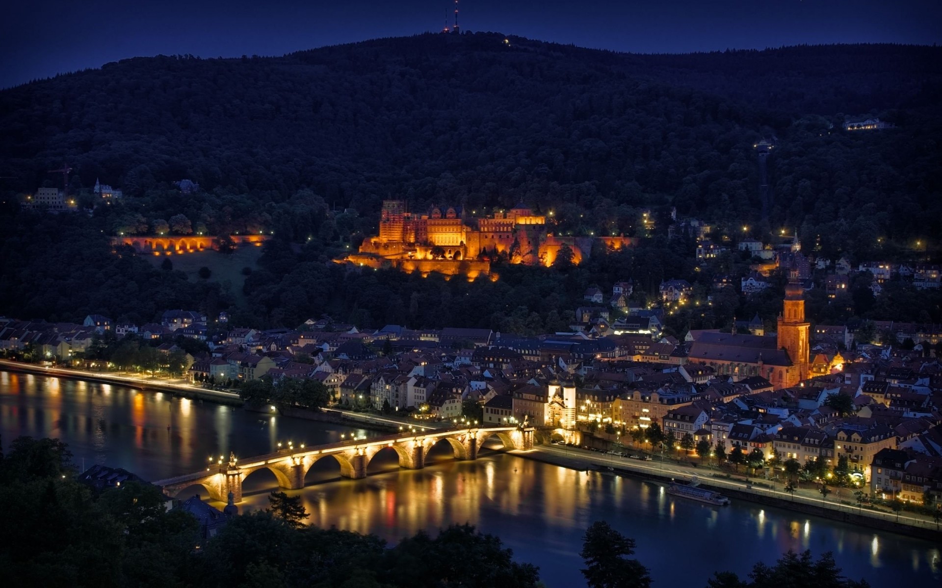 fluss nacht welt panorama deutschland reparatur stadt