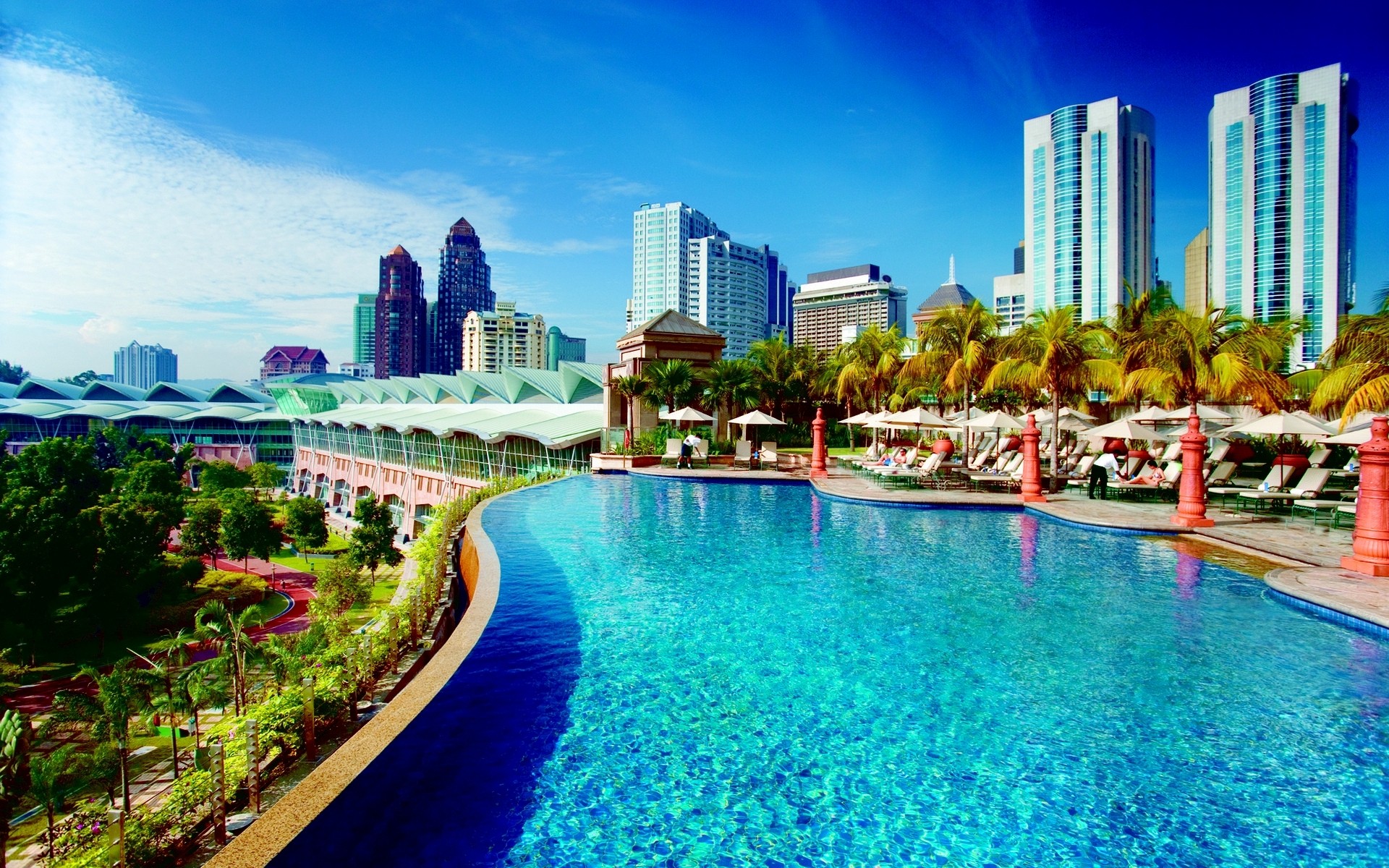 piscina costruzione blu acqua kuala lumpur malesia città