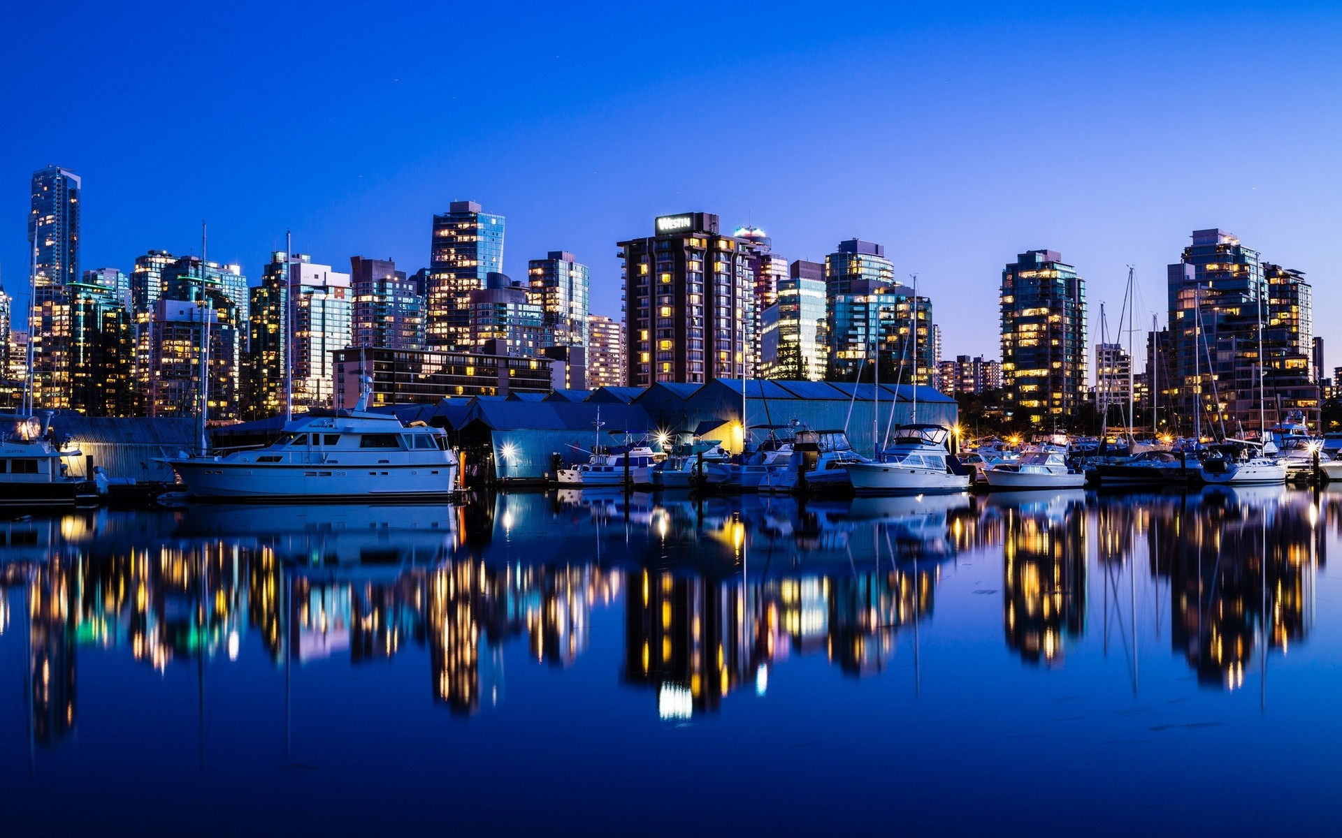 vancouver night town canada