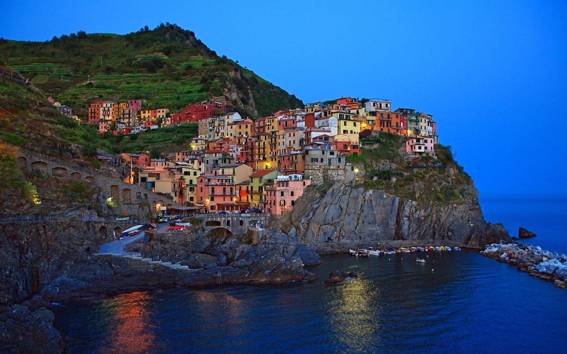 włochy manarola cinque terre krajobraz