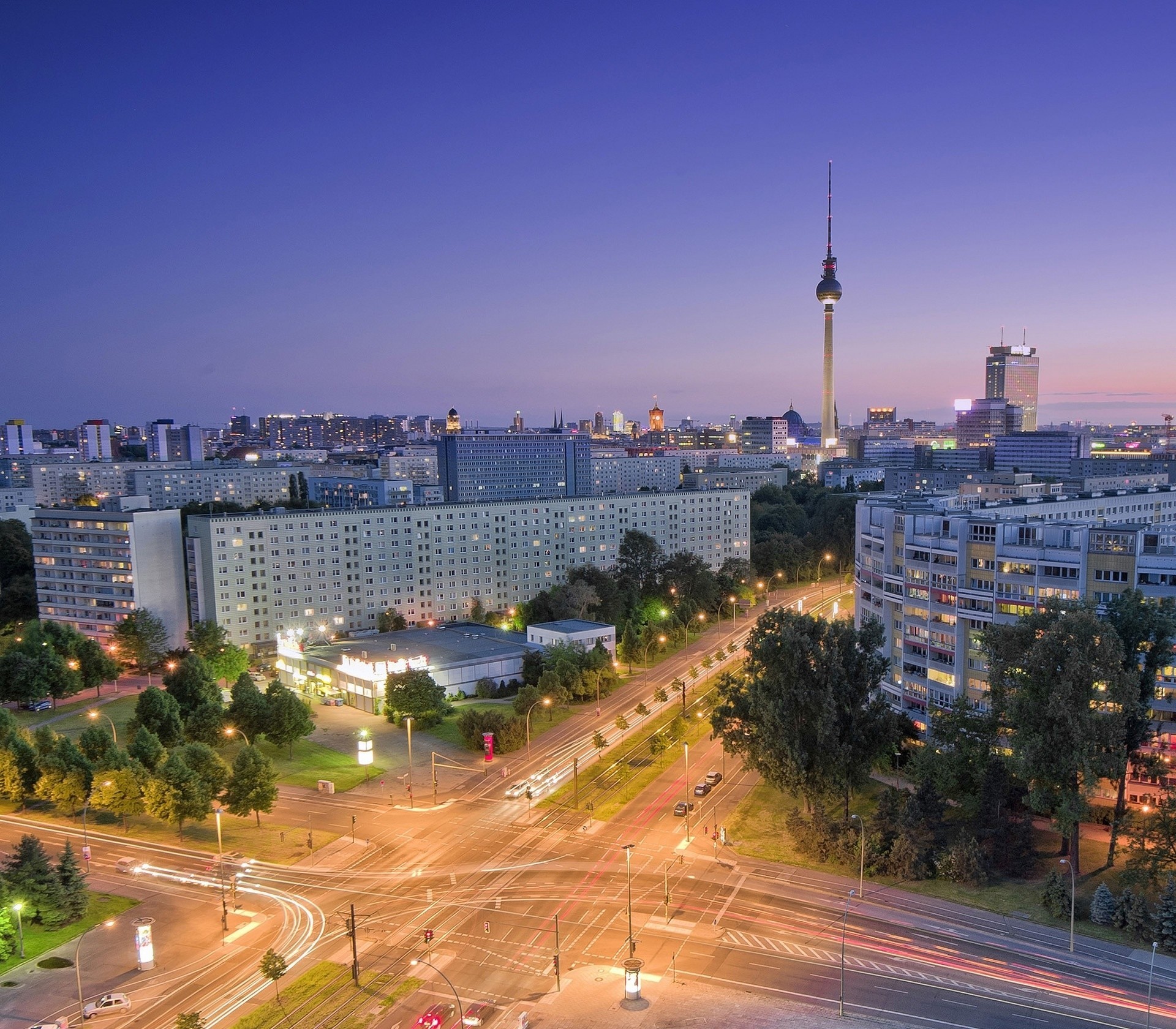 berlino strada città case