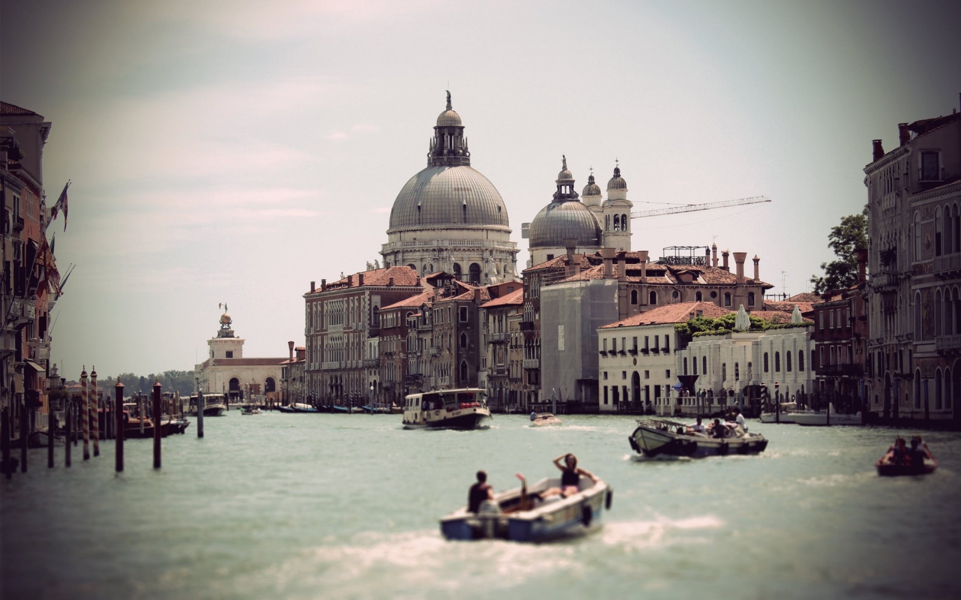 channel boat venice water town italy