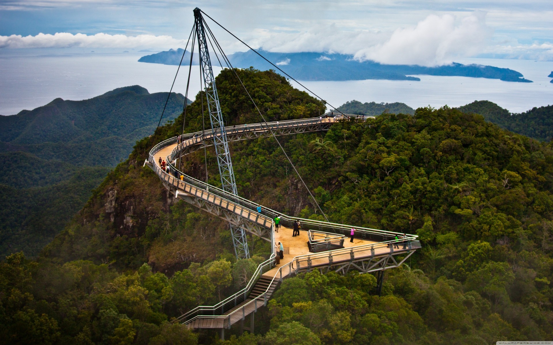 islas montañas malasia puente vista