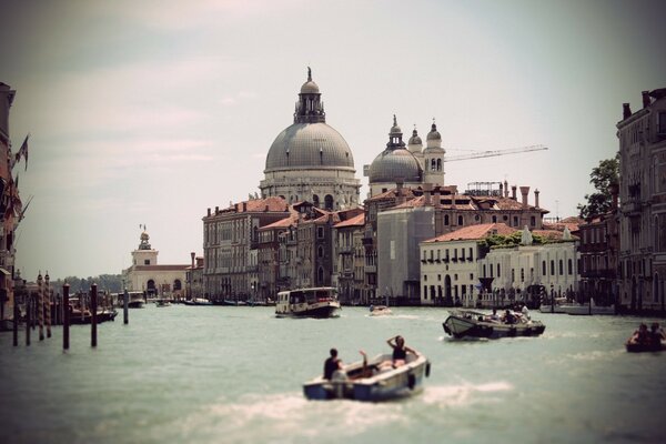 Lots of boats in the Venice Canal