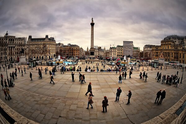 Animated London Trafalgar Square