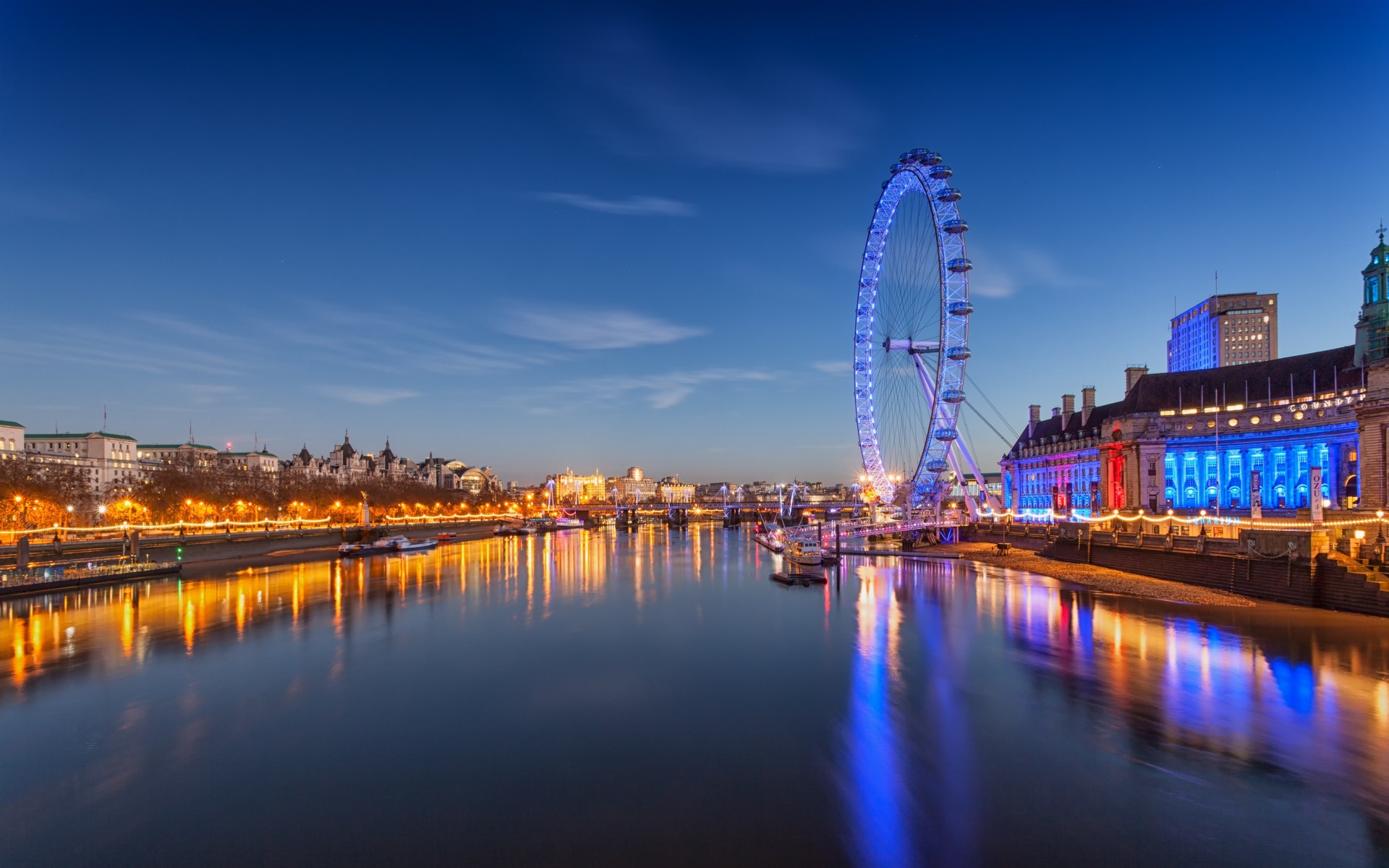 fluss london eye england london riesenrad themse nachtstadt themse