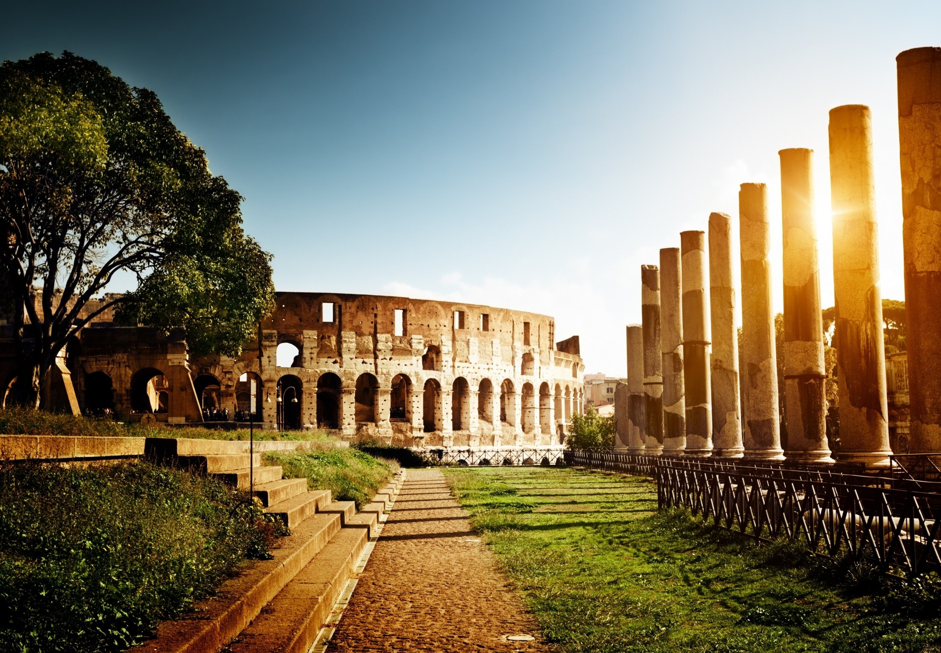 italien amphitheater kolosseum rom