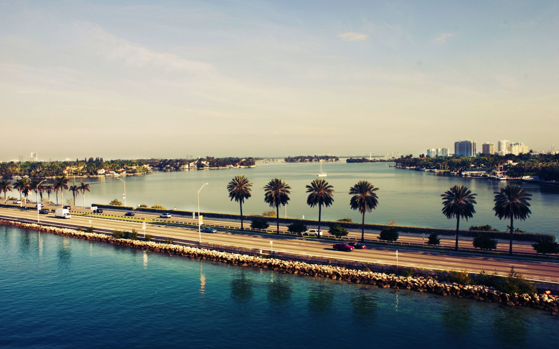 puesta de sol miami estados unidos agua américa