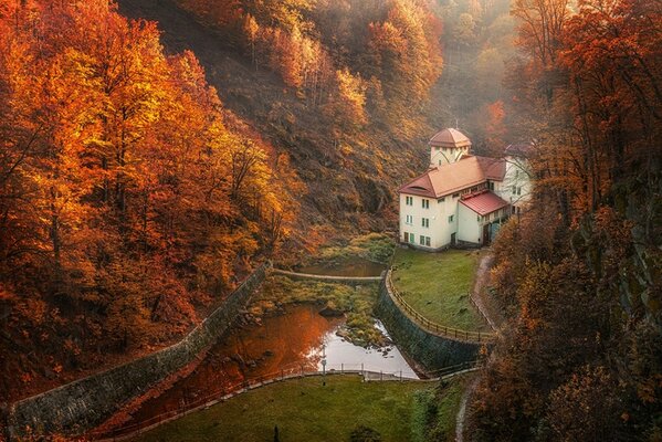 Photo maison nature automne