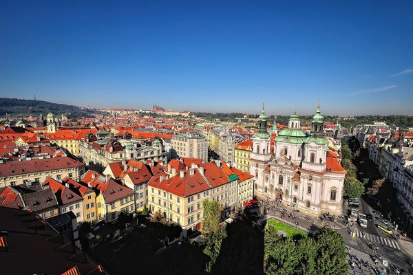 Solar roofs of the Czech Republic from a height