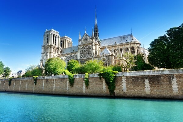 Castle over the river. The Paris Universe