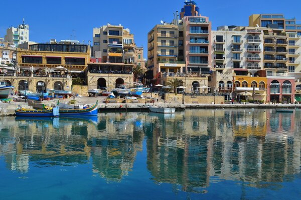 Houses on the coast of Malta