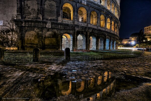 Colosseum in Rome at night