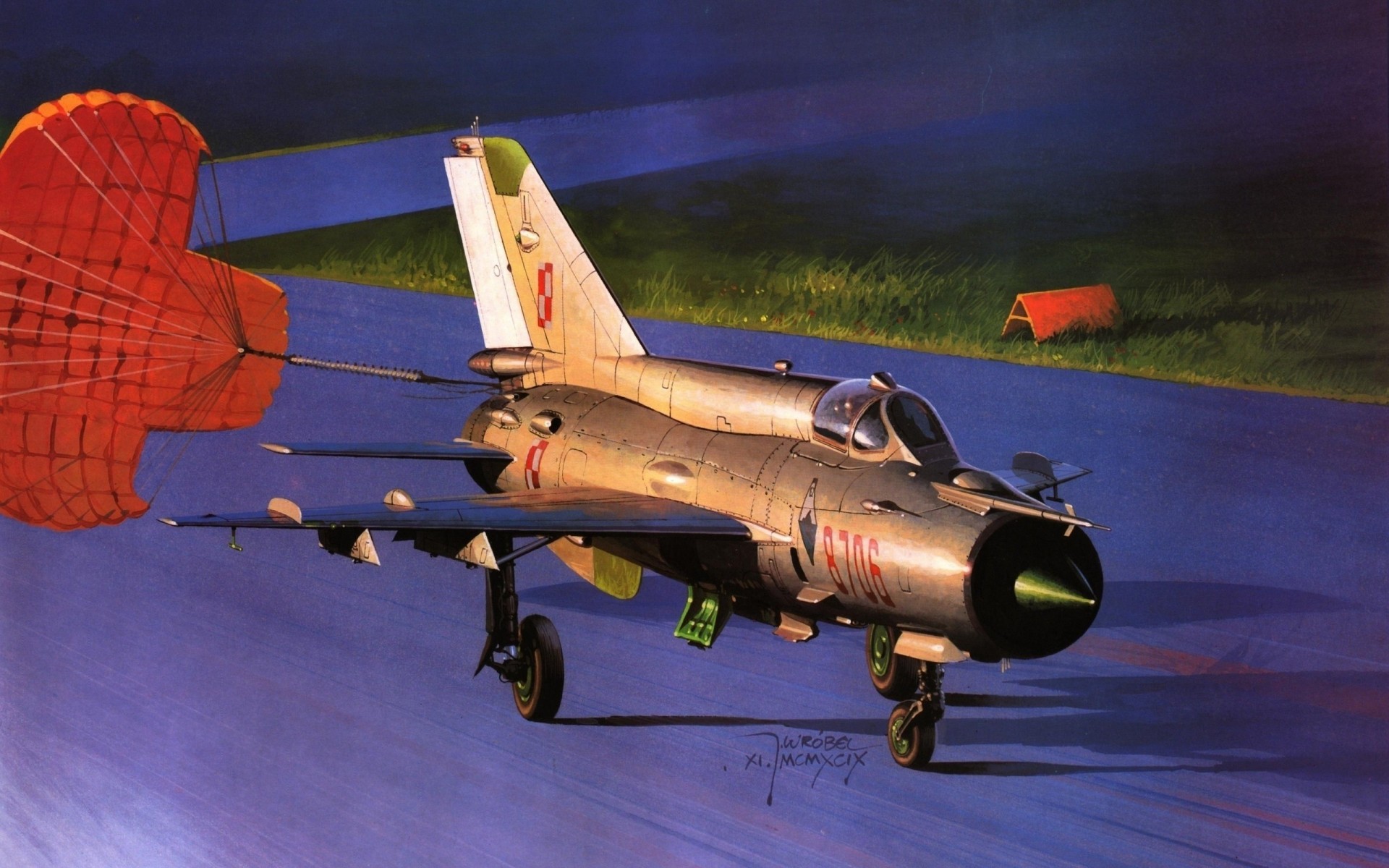 plane art multi-purpose mig-21 soviet