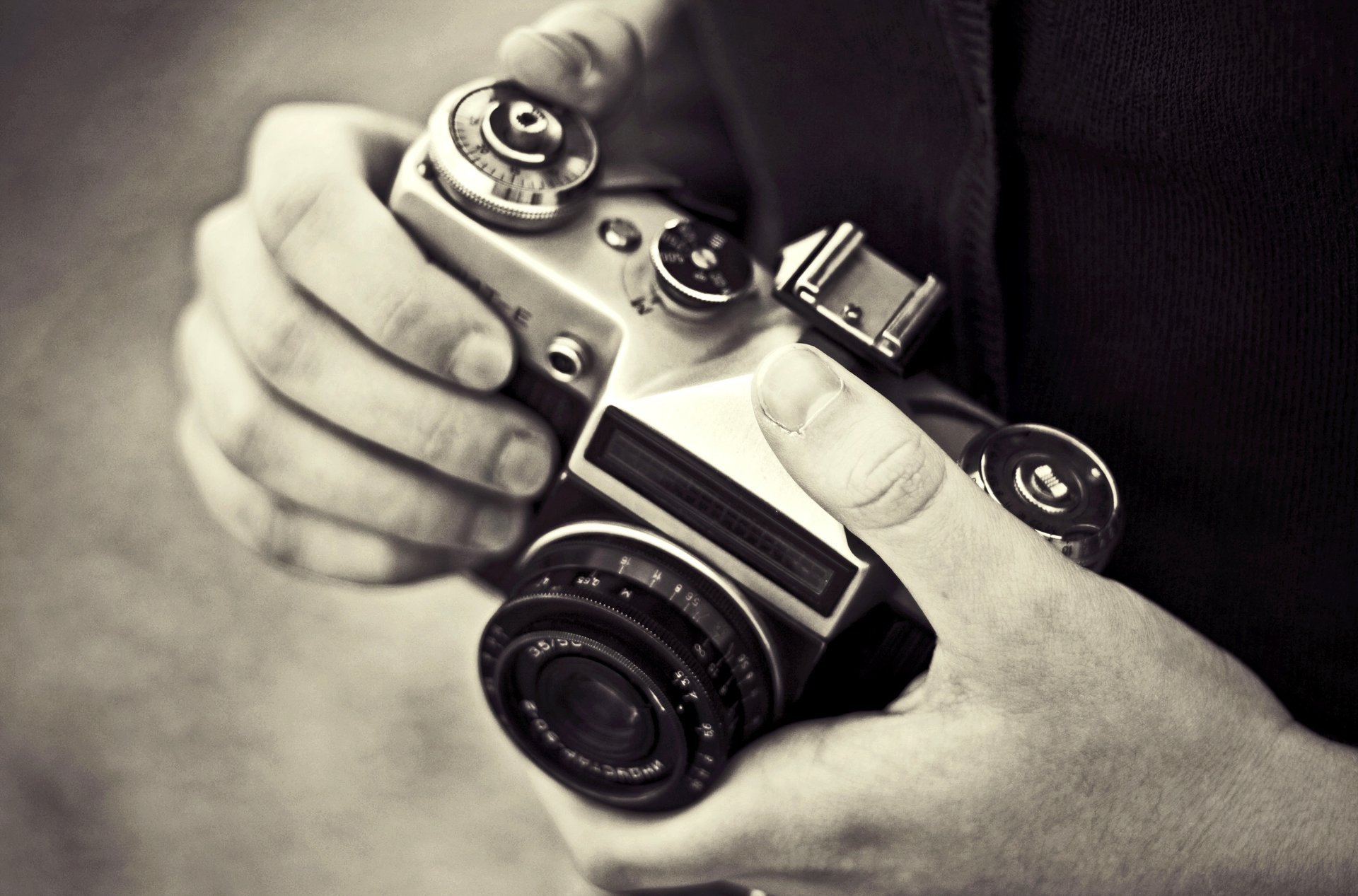 technique human hands camera photographic equipment photo cameras black and white