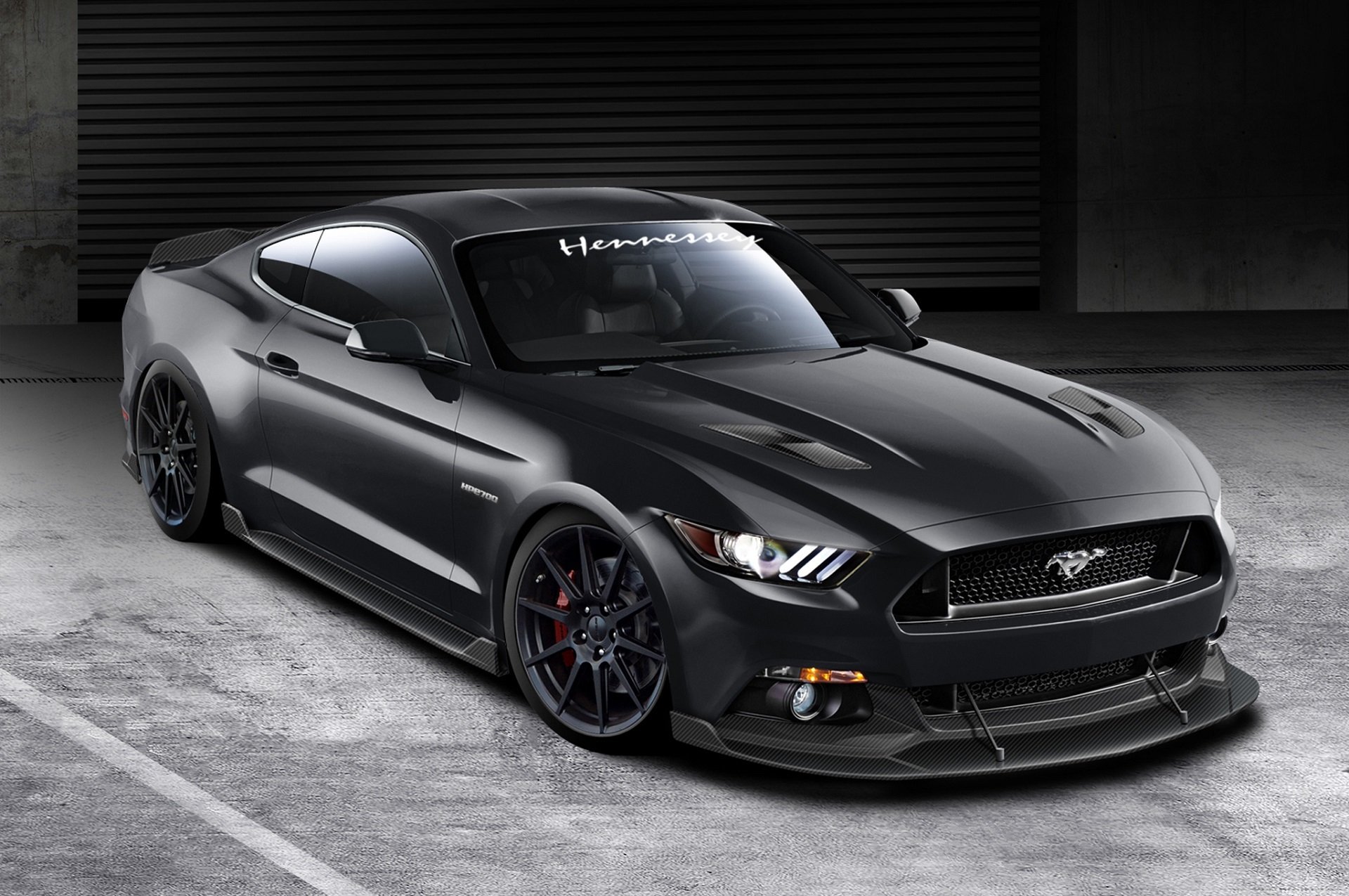 ford mustang hennessey hpe700 2015 czarny przód