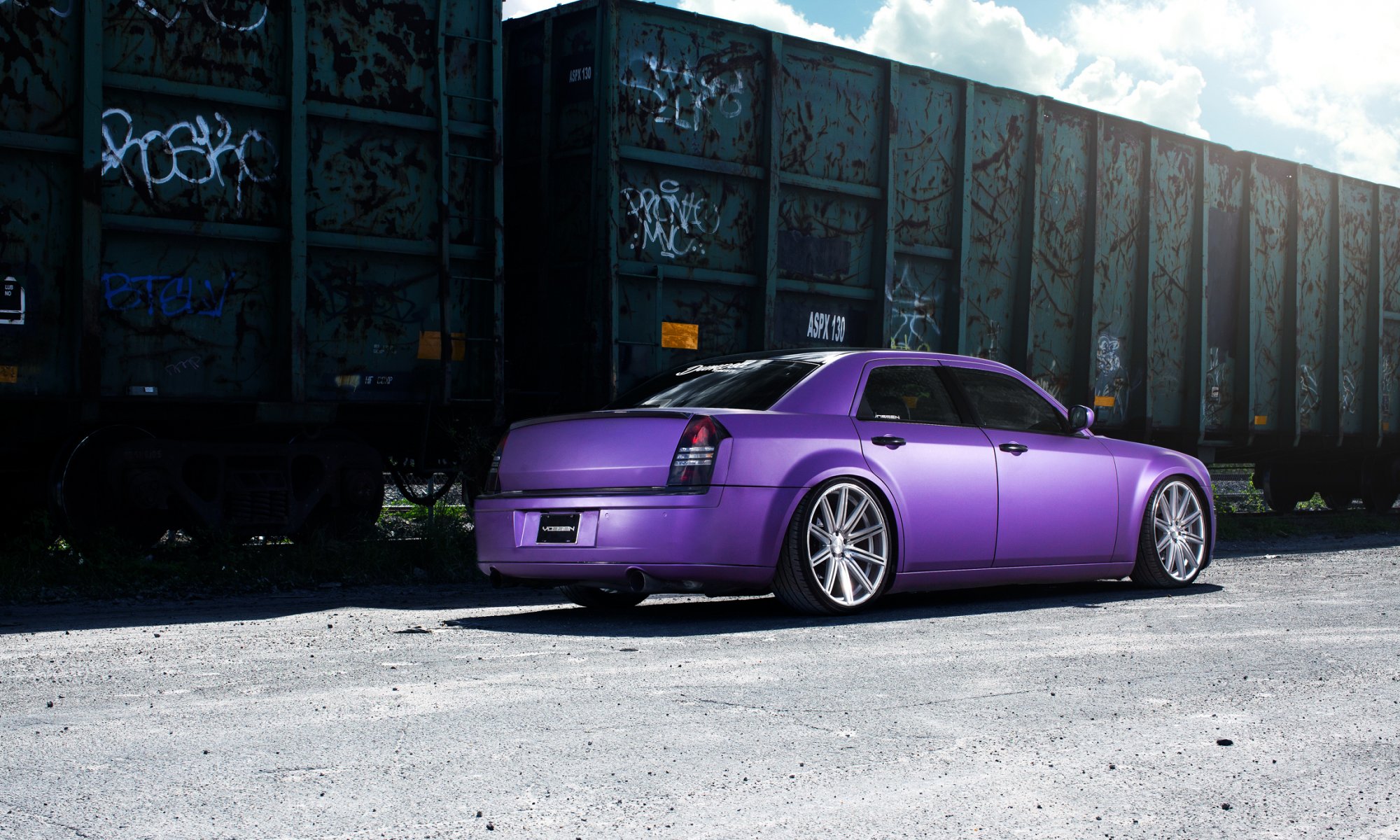 chrysler vossen ruote viola posteriore tuning