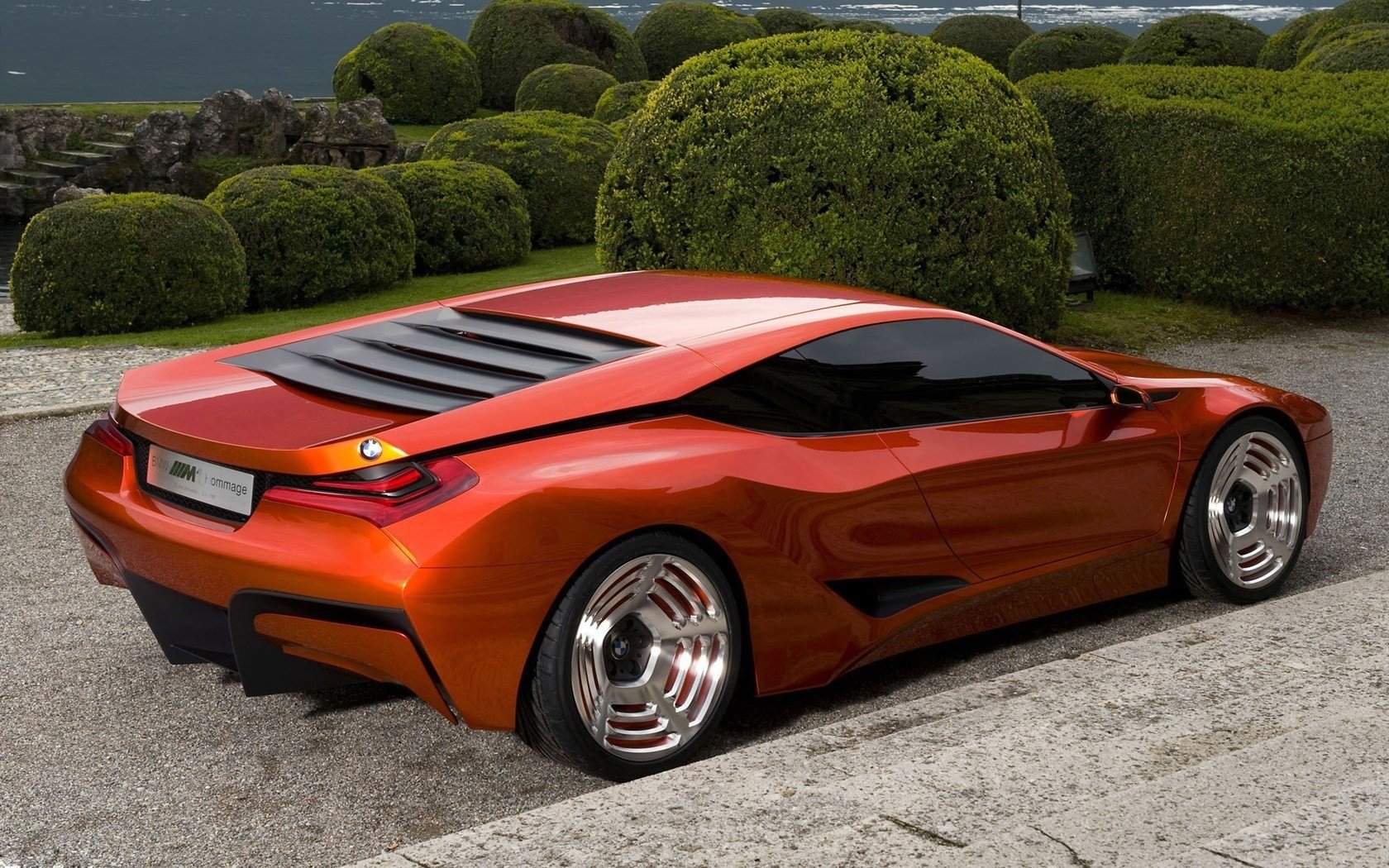 m1 hommage concept guy s car bmw orange chrome wheels bmw bushes greenery profile cool car sports cars transport auto motor transport shape style design wheel