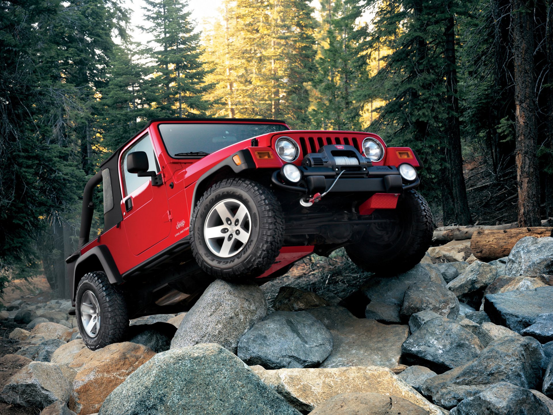 jeep wrangler czerwone