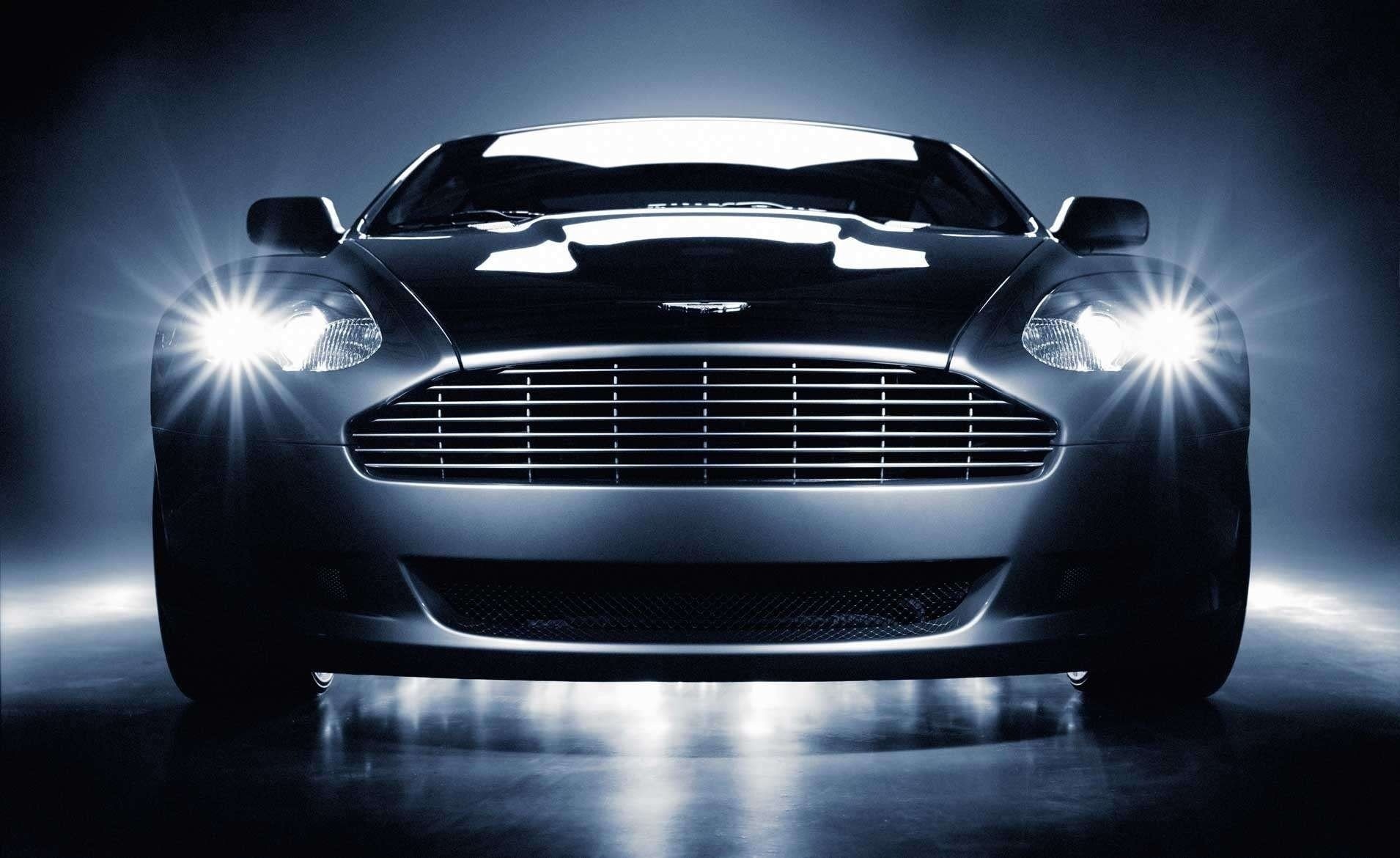 luminoso fari aston martin ottica griglia grigio auto anteriore luce automobili automobili veicoli veicoli brillare brillare luci carriola