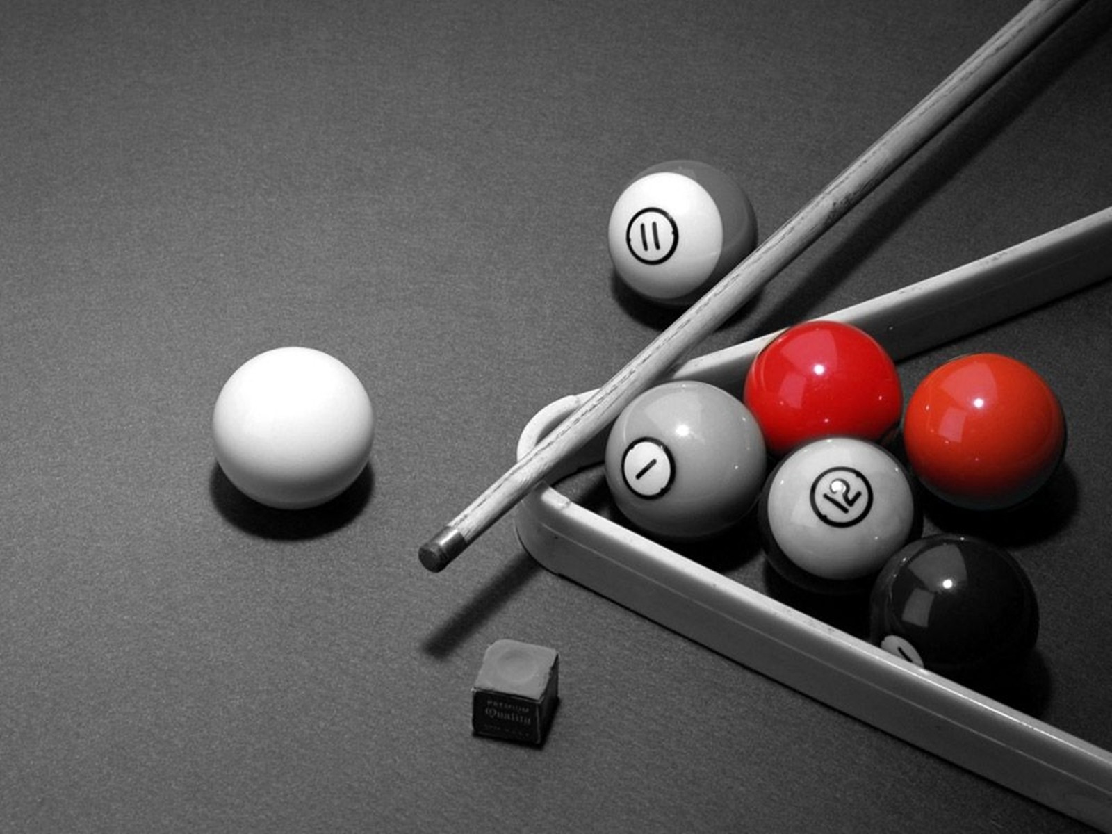 billard cue boules