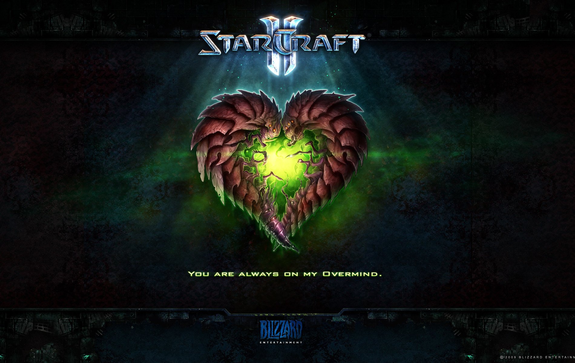 sylwetka serca starcraft 2 potwory zielony smoki