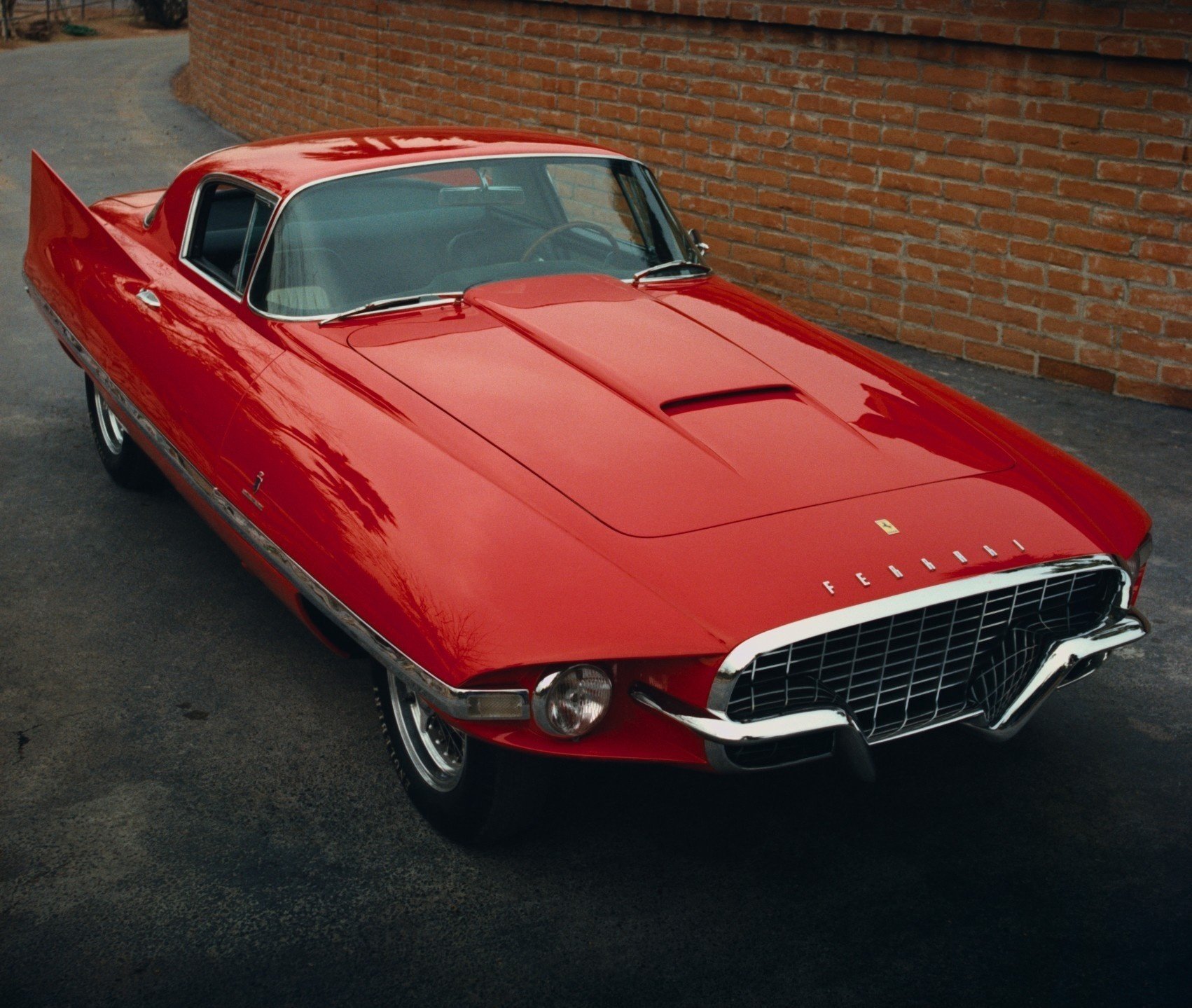 oldmobile cohete rojo arte del diseño ferrari cromo auto coche coche rojo transporte vehículos de motor carretilla forma diseño estilo