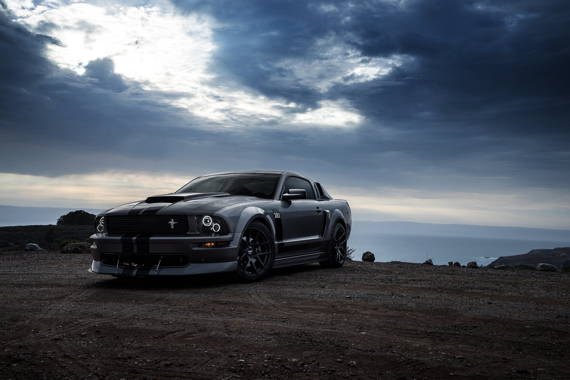 ford mustang jefe aristo colección gris músculo coche san francisco frente