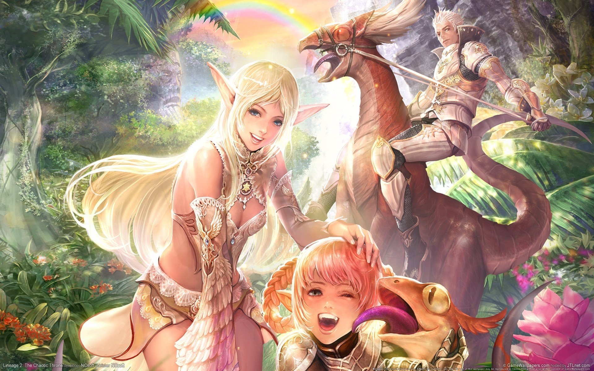 dragon rainbow in lineage 2 elves smile fiction laughter