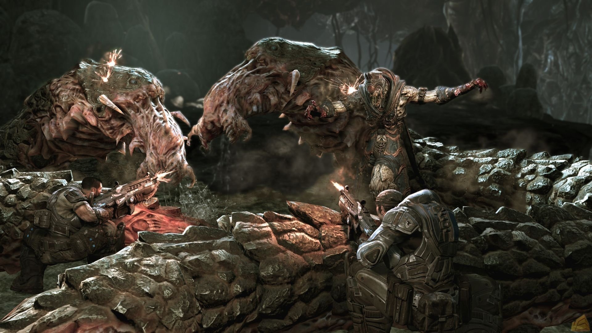 gears of war bataille héros guerriers pierres batailles